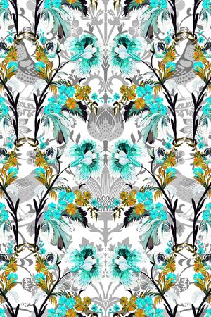 古典花纹印花华亿平台图片