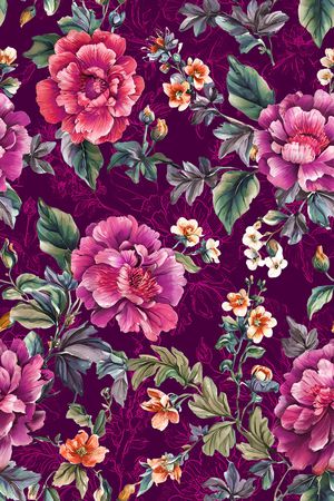 花卉印花华亿平台图片