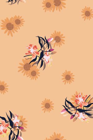 向日葵印花华亿平台图片