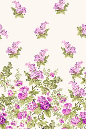 清爽底花卉印花华亿平台图片