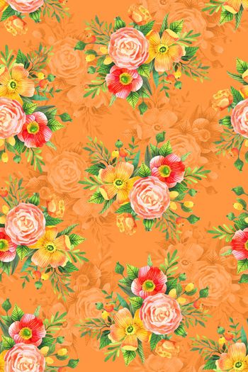 花卉印花华亿平台图片