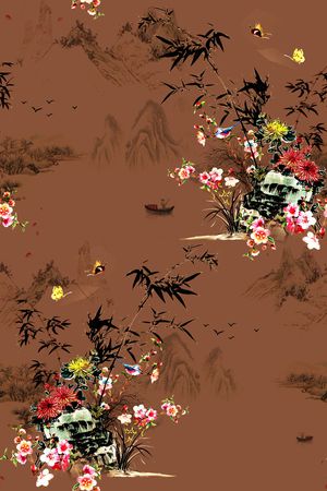 花卉印花华亿平台图片