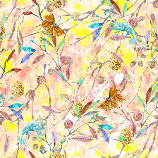 水彩底纹印花华亿平台图片