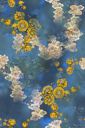 中国风印花华亿平台图片