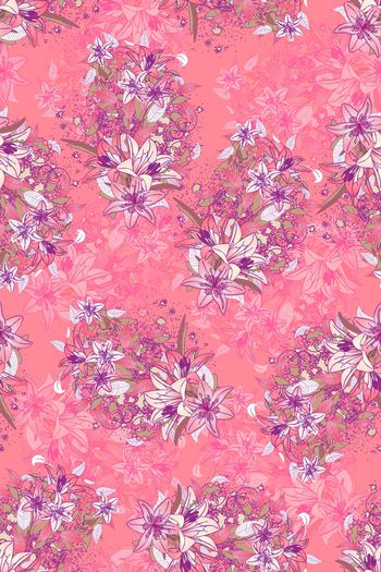 花卉印花华亿平台图片