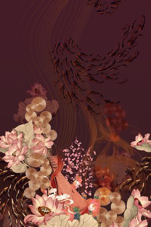 花卉印花华亿平台图片