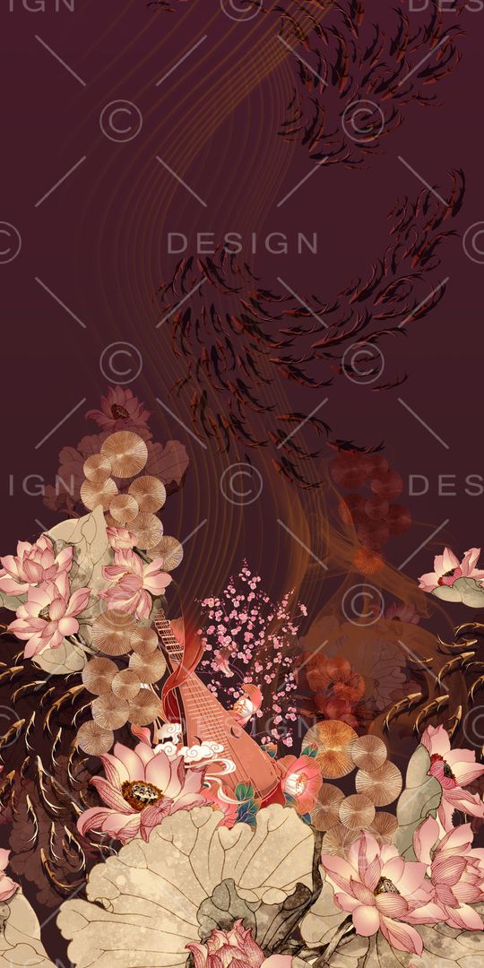 花卉印花华亿平台图片