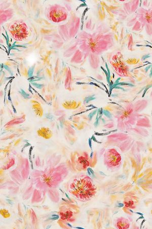 手绘大花印花华亿平台图片