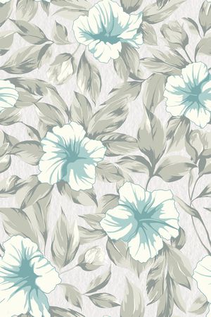 手绘花卉印花华亿平台图片