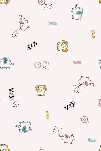 卡通动物印花华亿平台图片