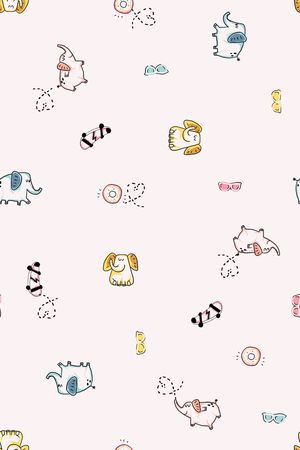 卡通动物印花华亿平台图片