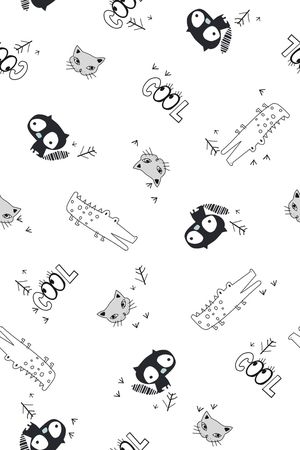 卡通动物印花华亿平台图片