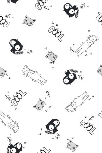 卡通动物印花华亿平台图片