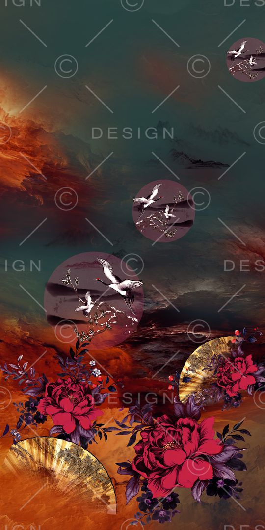 中国风印花华亿平台图片