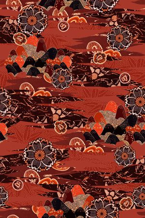 中国风印花华亿平台图片