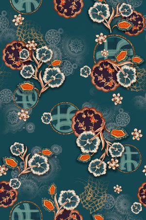 中国风印花华亿平台图片