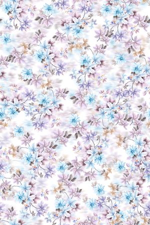 水彩花卉印花华亿平台图片