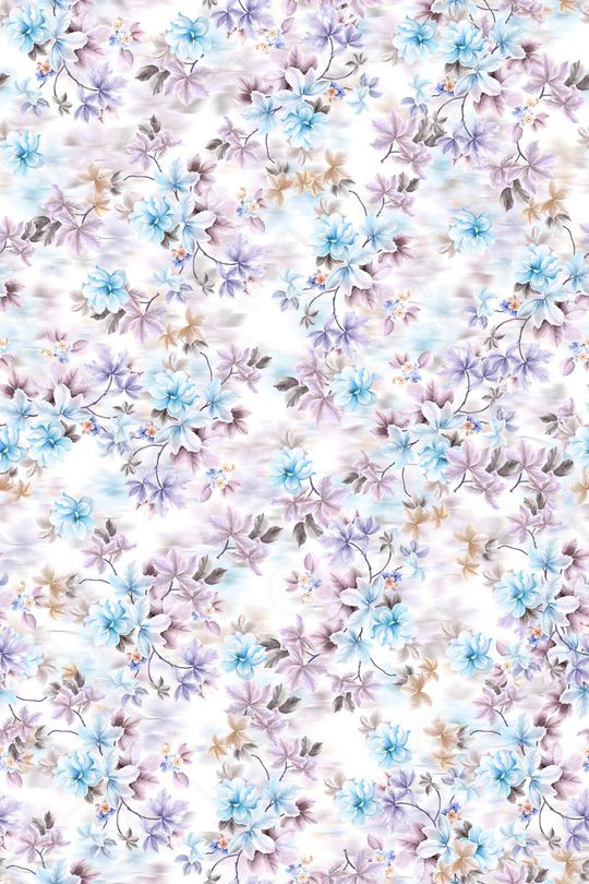 水彩花卉印花华亿平台图片