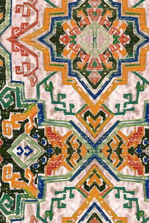 民族纹样印花华亿平台图片