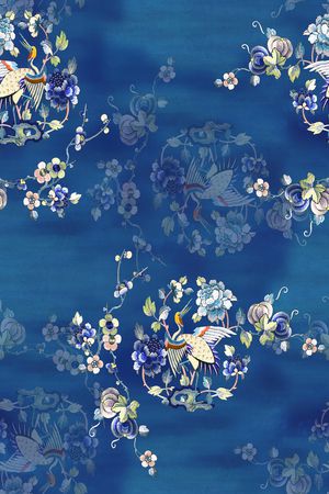 中国风印花华亿平台图片