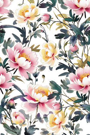 白底花印花华亿平台图片