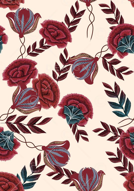 花卉印花华亿平台图片