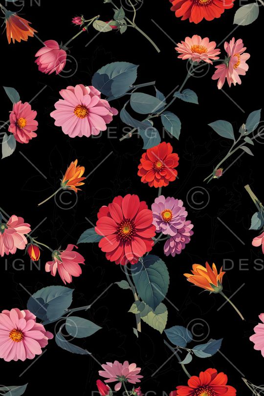 花卉印花华亿平台图片