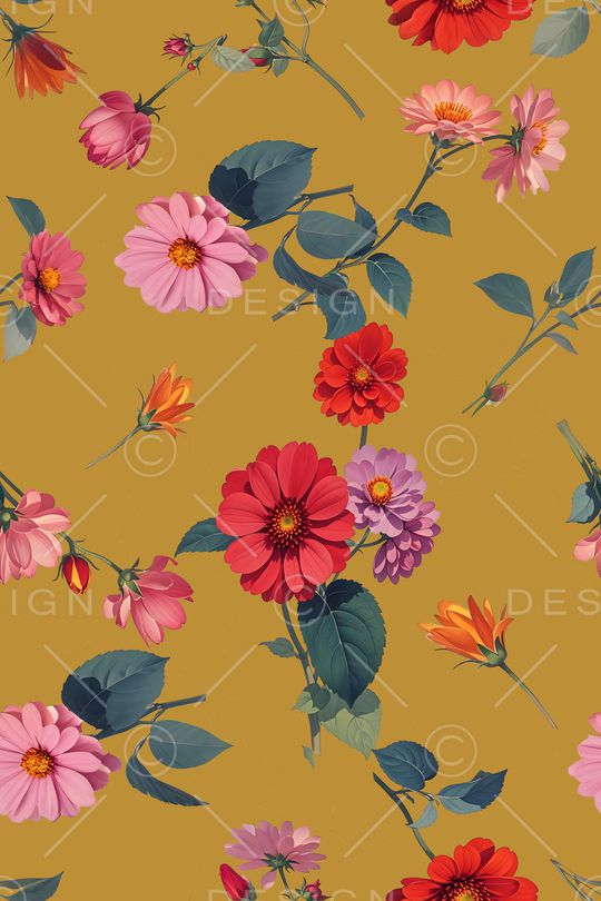 花卉印花华亿平台图片