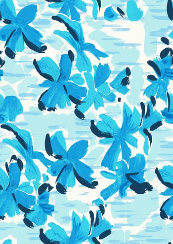 抽象花卉印花华亿平台图片