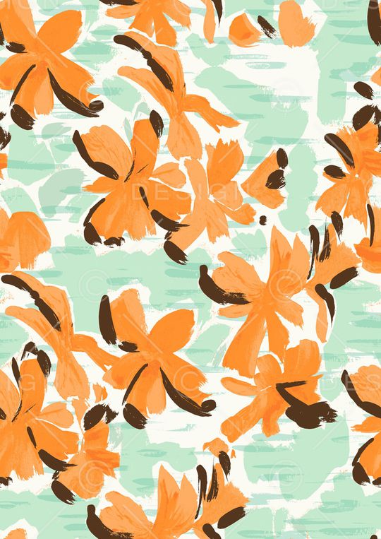 抽象花卉印花华亿平台图片