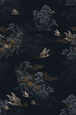 中国风印花华亿平台图片