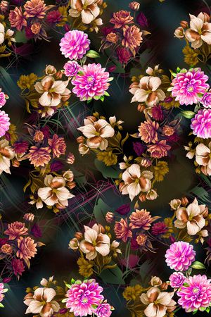 花卉印花华亿平台图片