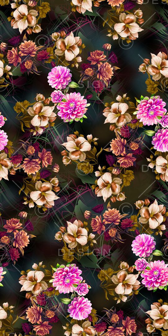 花卉印花华亿平台图片