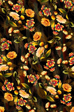 花卉印花华亿平台图片