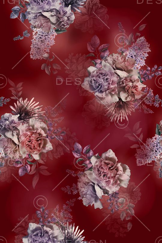 花卉印花华亿平台图片