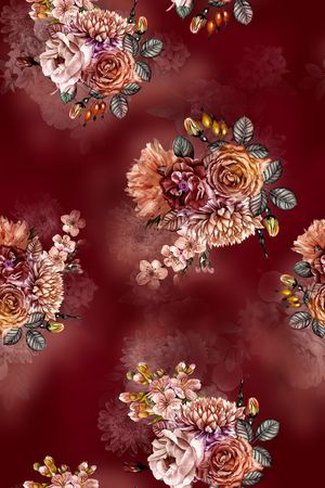 花卉印花华亿平台图片