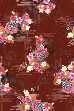 花卉印花华亿平台图片