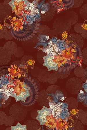 花卉印花华亿平台图片