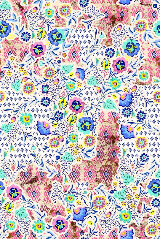 花卉印花华亿平台图片