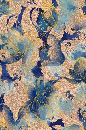 佩斯利印花华亿平台图片