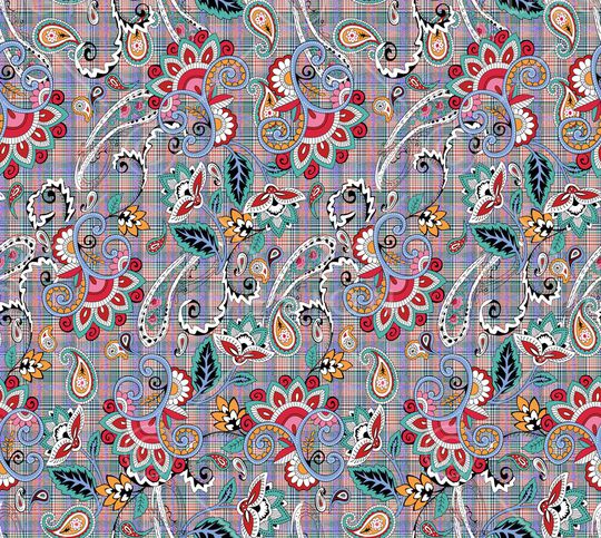 佩斯利印花华亿平台图片