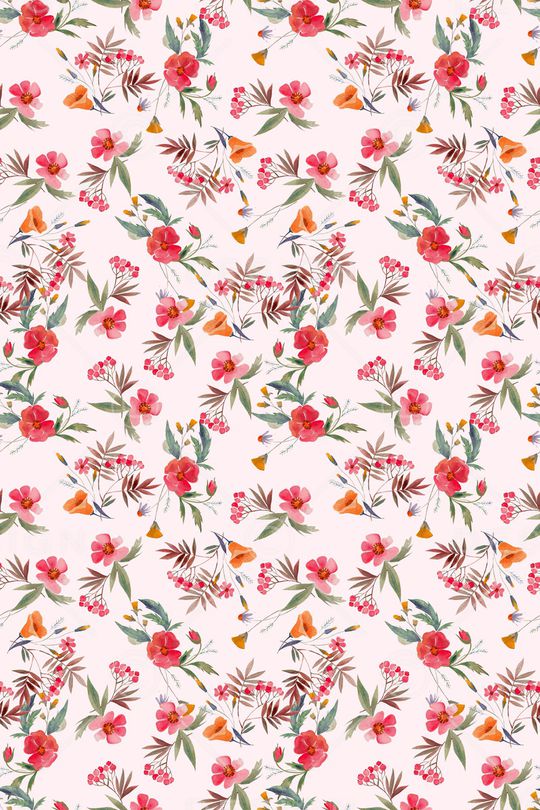 水彩花卉印花华亿平台图片