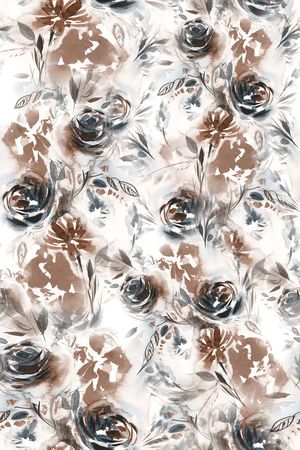 水彩花卉印花华亿平台图片