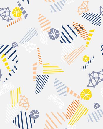 彩色几何印花华亿平台图片