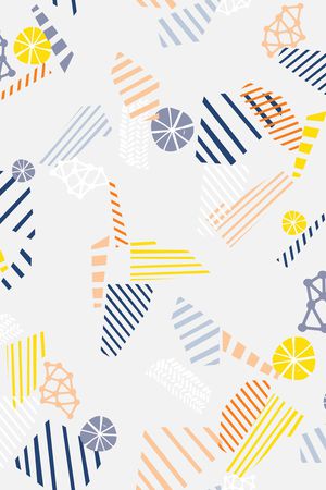 彩色几何印花华亿平台图片