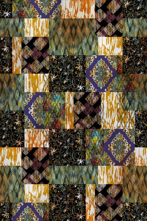 混合拼接印花华亿平台图片