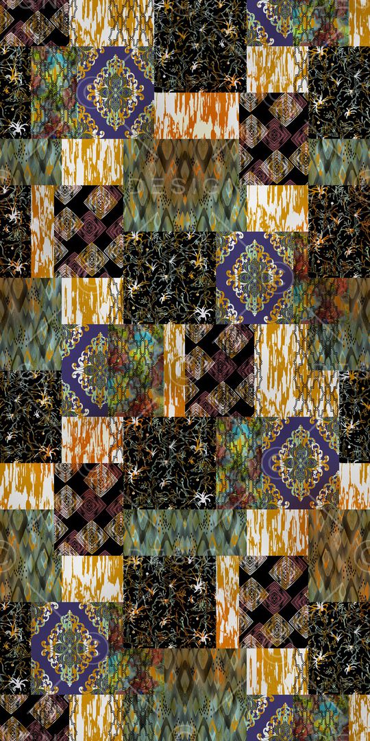 混合拼接印花华亿平台图片