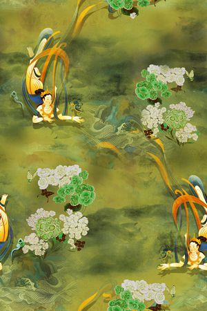 中国风印花华亿平台图片