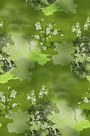 中国风印花华亿平台图片