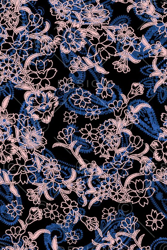 佩斯利印花华亿平台图片